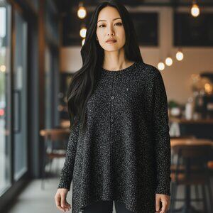 405 WOMEN'S 4X BLACK SHIMMERING SWEATER